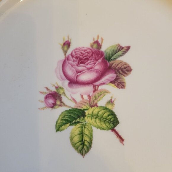 Syracuse China Victoria Federal Shape Plate Floral Rose Design 10.5" - Picture 6 of 7